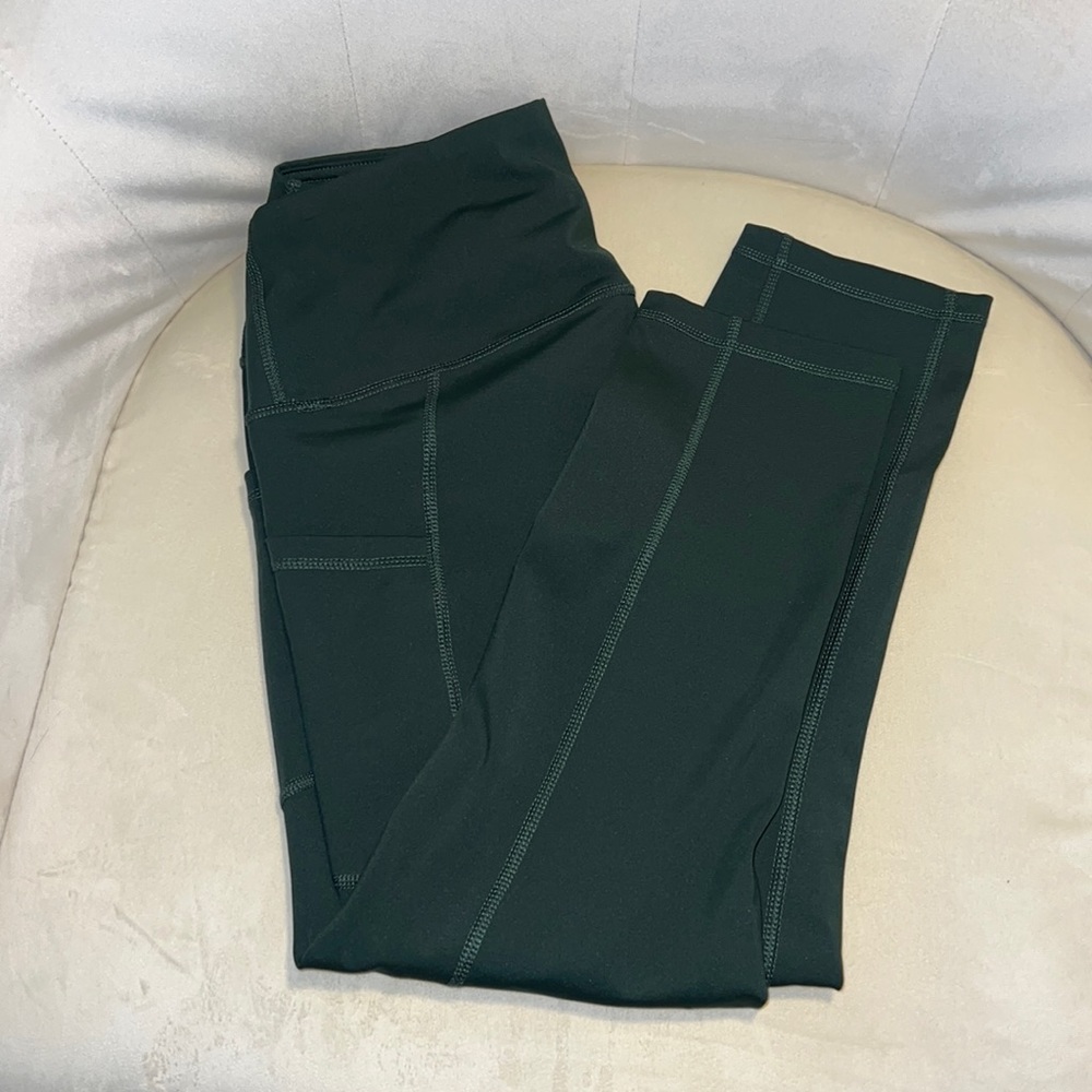 High Waisted Leggings - Dark Green